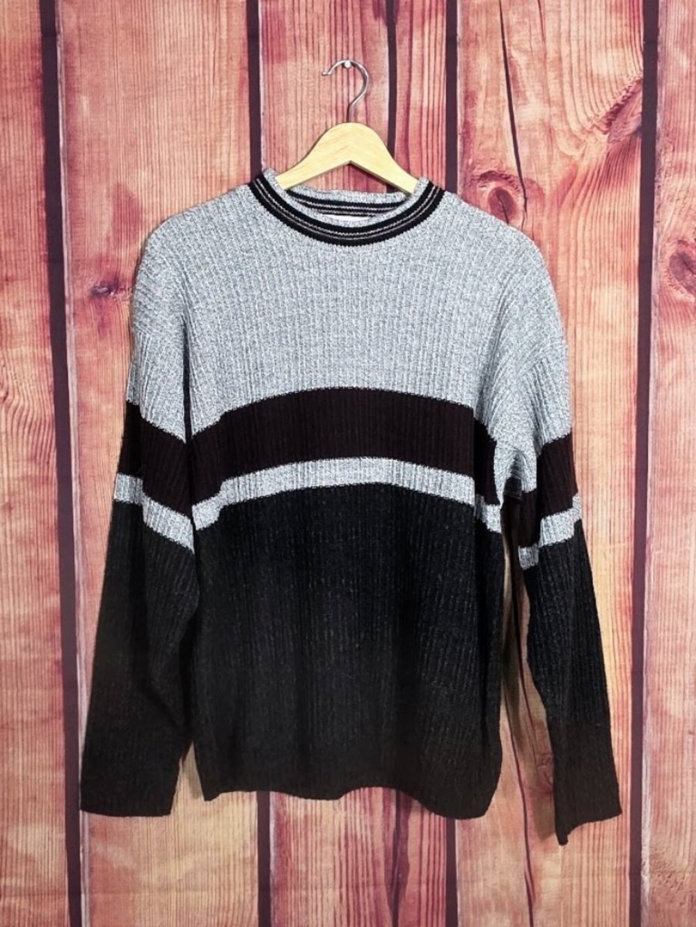 Vintage Mens New Era Striped Sweater M